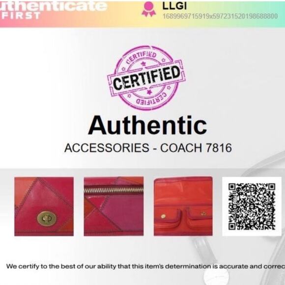 COACH Rare Patchwork Clutch Wallet Authentic - Picture 9 of 10